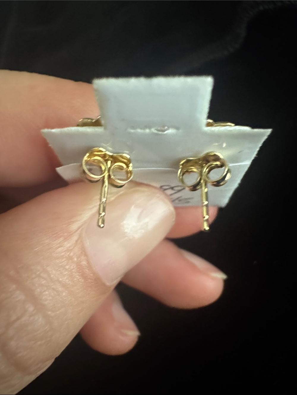 14KT Gold Two-Tone Floral Stud Earrings - Elegant Rose and Yellow Gold - Picture 3 of 3